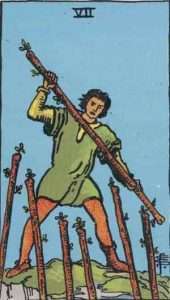 7 of wands tarot card