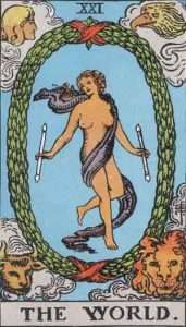the world tarot card