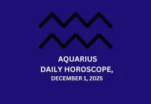 Aquarius Daily Horoscope December 1