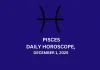 Pisces Daily Horoscope December 1