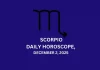 Scorpio Daily Horoscope December 2