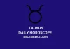 Taurus Daily Horoscope December 2