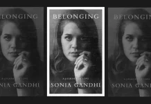 Official book cover for Sonia Gandhi's memoir 'Belonging: A Journey of Love'