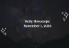 Daily Horoscope: November 1, 2026 – Predictions for All Zodiac Signs Daily Horoscope for all 12 Zodiac Signs – November 1, 2026