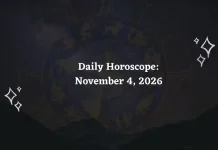 Daily Horoscope: November 4, 2026 – Predictions for All Zodiac Signs Daily Horoscope for all 12 Zodiac Signs – November 4, 2026