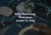Daily Numerology Predictions – October 15, 2026