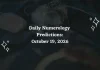 Daily Numerology Predictions – October 19, 2026