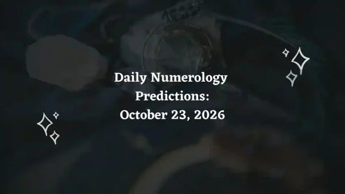 Daily Numerology Predictions – October 23, 2026 Daily Numerology Predictions – October 23, 2026