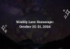 Weekly Love Horoscope for All Zodiac Signs – October 25-31, 2026
